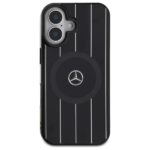 Mercedes MEHMP16S23HRSK iPhone 16 6.1" black hardcase MB Double Layer Crossed Lines MagSafe - imagine 3