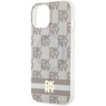 DKNY DKHMP15MHCPTSE iPhone 15 Plus / 14 Plus 6.7 inch beige hardcase IML Checkered Mono Pattern & Pr - imagine 6