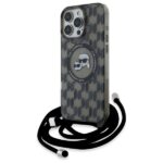 Karl Lagerfeld KLHMP16LHCKCKLCK iPhone 16 Pro 6.3" black hardcase IML Crossbody Monogram Karl & Chou