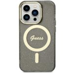 Guess GUHMN61HCMCGK iPhone 11 / Xr 6.1" black hardcase Glitter Gold MagSafe