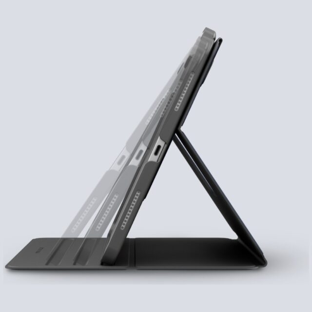 Case UNIQ Rovus Snapmount Magnetic 360 Rotating Detachable for iPad Air 13" M2/M3 (2024/2025) black - imagine 8