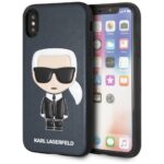 Karl Lagerfeld KLHCPXIKPUBL iPhone X/Xs hardcase blue Iconic Karl Embossed