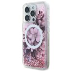 Guess GUHMP16LLFMWTP iPhone 16 Pro 6.3" pink hardcase Liquid Glitter Flower MagSafe - imagine 2