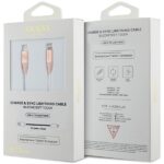 Guess GUCLLALRGDP USB-C Cable -Lightning 1.5m Fast Charging pink Ebossed Logo - imagine 2