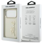 Karl Lagerfeld Karl Script Logo Case for iPhone 17 Pro Beige - imagine 8