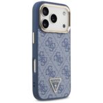 Case Guess 4G Triangle Logo MagSafe for iPhone 17 Pro blue gold - imagine 4
