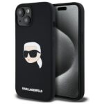 Karl Lagerfeld KLHMP15SSKHPPLK iPhone 15 6.1" black hardcase Silicone Karl Head Print MagSafe