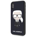 Karl Lagerfeld KLHCPXDLFKBK iPhone X/Xs navy black hard case Iconic Karl Glitter - imagine 2