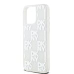 DKNY DKHCP15XLCPEPT iPhone 15 Pro Max 6.7" white hardcase Liquid Glitter Multilogo - imagine 6