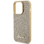Guess GUHCP15LPMSDGSD iPhone 15 Pro 6.1" gold hardcase Disco Metal Script - imagine 6