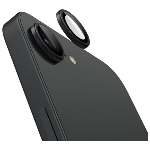 Camera cover Spigen Optik Pro Glas.TR  "EZ FIT" Camera Protector 2pcs for iPhone 16e black - imagine 3