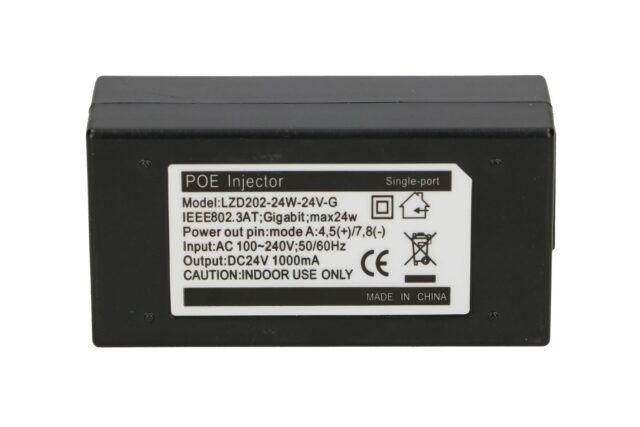 Extralink POE-24-24W-G | PoE Power supply | 24V, 1A, 24W, Gigabit, AC cable included - imagine 3