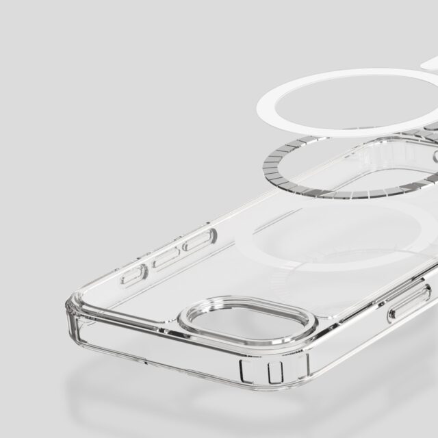 Araree Duple M MagSafe case for iPhone 16e transparent - imagine 2