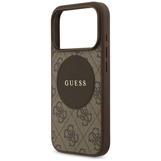 Case Guess 4G Circle Classic Logo        MagSafe for iPhone 17 Pro brown - imagine 6