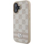 DKNY DKHCP16SPCPTSSP iPhone 16 6.1" pink hardcase Checkered Pattern & Printed Stripes - imagine 2