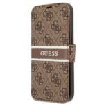 Guess GUBKP13M4GDBR iPhone 13/ 14 / 15 6,1" brown book 4G Stripe