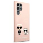 Karl Lagerfeld KLHCS22LSSKCI S22 UltraS908  hardcase light pink Silicone Ikonik Karl & C - imagine 4
