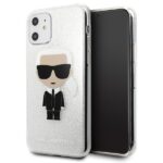 Karl Lagerfeld KLHCN61TPUTRIKSL iPhone 11 6,1" /  Xr  silver Glitter Ikonik Karl