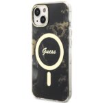 Guess GUHMP14MHTMRSK iPhone 14 Plus/ 15 Plus 6.7" black hardcase Golden Marble MagSafe - imagine 2