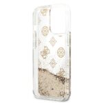 Guess GUHCP13LLGPEGO iPhone 13 Pro / 13 6,1" gold hardcase Peony Liquid Glitter - imagine 7