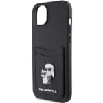 Karl Lagerfeld KLHCP15SSAPKCNPK iPhone 15 / 14 / 13 6.1" black hardcase Saffiano Cardslot Karl - imagine 6