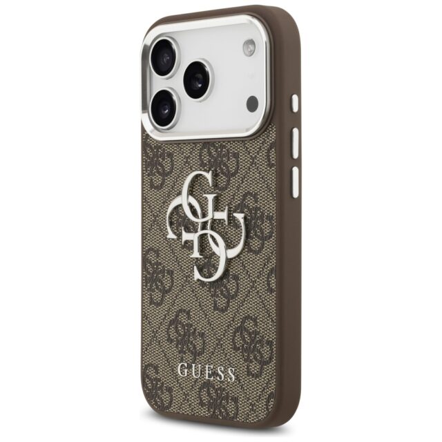 Case Guess 4G Big 4G Classic Logo for  iPhone 17 Pro brown silver - imagine 2