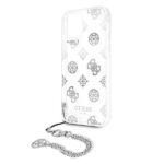 Guess GUHCP12LKSPESI iPhone 12 Pro Max 6,7" silver hardcase Peony Chain Collection - imagine 6