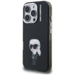 Case Karl Lagerfeld IML Aquarelle Karl   & Logo MagSafe for iPhone 16 Pro black - imagine 2