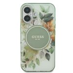 Guess GUHMP16SHFWBDCEN iPhone 16 6.1" green hardcase IML Flower & Tonal Circle MagSafe - imagine 3