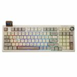 Mechanical keyboard Epomaker RT100 ANSI Wisteria Linear Switch white - imagine 3