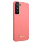 Guess GUHCS22MLSLMGFU S22+ S906 fuchsia hardcase Silicone Script Metal Logo - imagine 4
