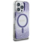Guess HC Resin Bottom Glitter Case for iPhone 16 Pro MagSafe Purple - imagine 4