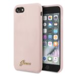 Guess GUHCI8LSLMGLP iPhone 7/8/SE 2020/ SE 2022 light pink hard case Silicone Vintage Go