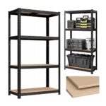 Extralink Shelf, 4-Tier 180x120x60cm Black 500 kg Pro