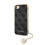 Guess GUHCI8GF4GGR iPhone 7/8/SE 2020/ SE 2022 grey hard case 4G Charms Collection - imagine 2