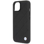 Case BMW BMHCP14S22RQDK iPhone 14 / 15 / 13 6.1" black Leather Quilted - imagine 6