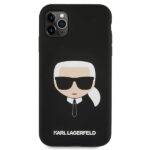 Karl Lagerfeld KLHCN58SLKHBK iPhone 11 Pro black hardcase Silicone Karl`s Head - imagine 3
