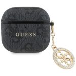 Case Guess 4G Strass Charm for AirPods 4 black