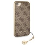 Guess GUHCI8GF4GBR iPhone 7/8/SE 2020/ SE 2022 brown hard case 4G Charms Collection - imagine 5