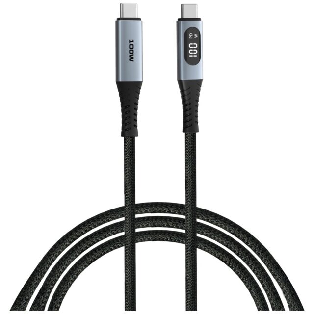 Cable Verbatim Sync & Charge USB-C to USB-C 100W display 120cm black 31848 - imagine 3