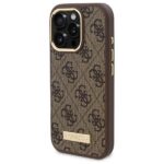 Guess GUHMP16XU4GPRW iPhone 16 Pro Max 6.9" brown hardcase 4G Logo Plate MagSafe - imagine 2