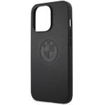 Case BMW BMHCP13LREELK iPhone 13 Pro / 13 6.1" black hardcase Leather Emboss - imagine 6