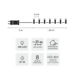 Extralink LED Lights, 500L Warm White, Length 3 + 25 m Indoor/Outdoor - imagine 3