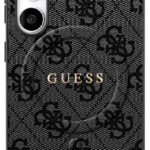 Guess 4G Ring Classic Logo MagSafe case for Samsung Galaxy S25 FE black