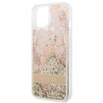 Guess GUHCP14SLFLSD iPhone 14 / 15 / 13 6.1" gold hardcase Paisley Liquid Glitter - imagine 6