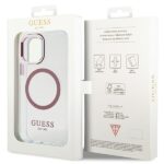Guess GUHMP12MHTRMP iPhone 12/12 Pro 6.1" pink hard case Metal Outline Magsafe - imagine 8