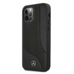 Mercedes MEHCP12LCDOBK iPhone 12 Pro Max 6,7" black hardcase Leather Perforated Area - imagine 2