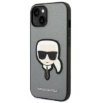 Karl Lagerfeld KLHCP14SSAPKHG iPhone 14/ 15 / 13 6,1" silver hardcase Saffiano Karl`s Head P - imagine 2
