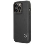Mercedes MEHCP14X8ROLK iPhone 14 Pro Max 6.7" Black Hardcase Leather Wave Pattern - imagine 2