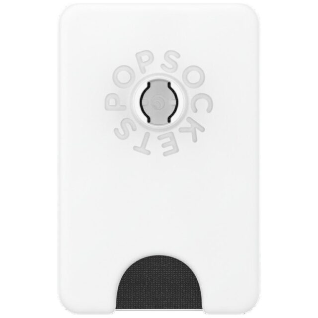 Uchwyt i podstawka do telefonu            z portfelem Popsockets PopWallet+ PopGrip PW+ MS G2 MagSafe biało-przezroczysty 806926 - imagine 3